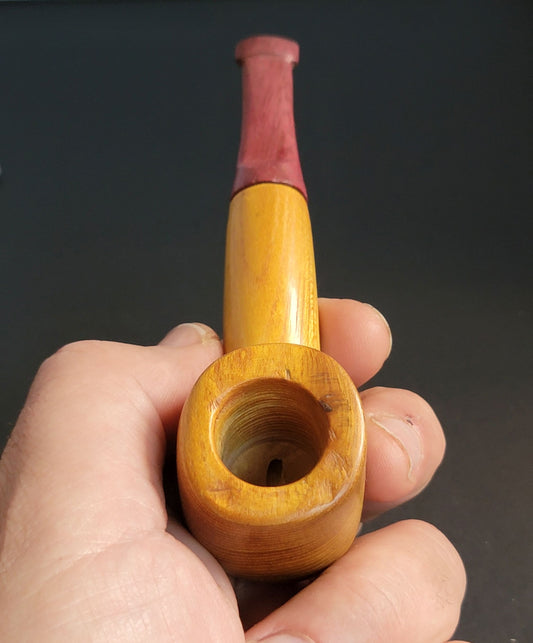Nose warmer Osage with purpleheart (wood) stem (RA03)