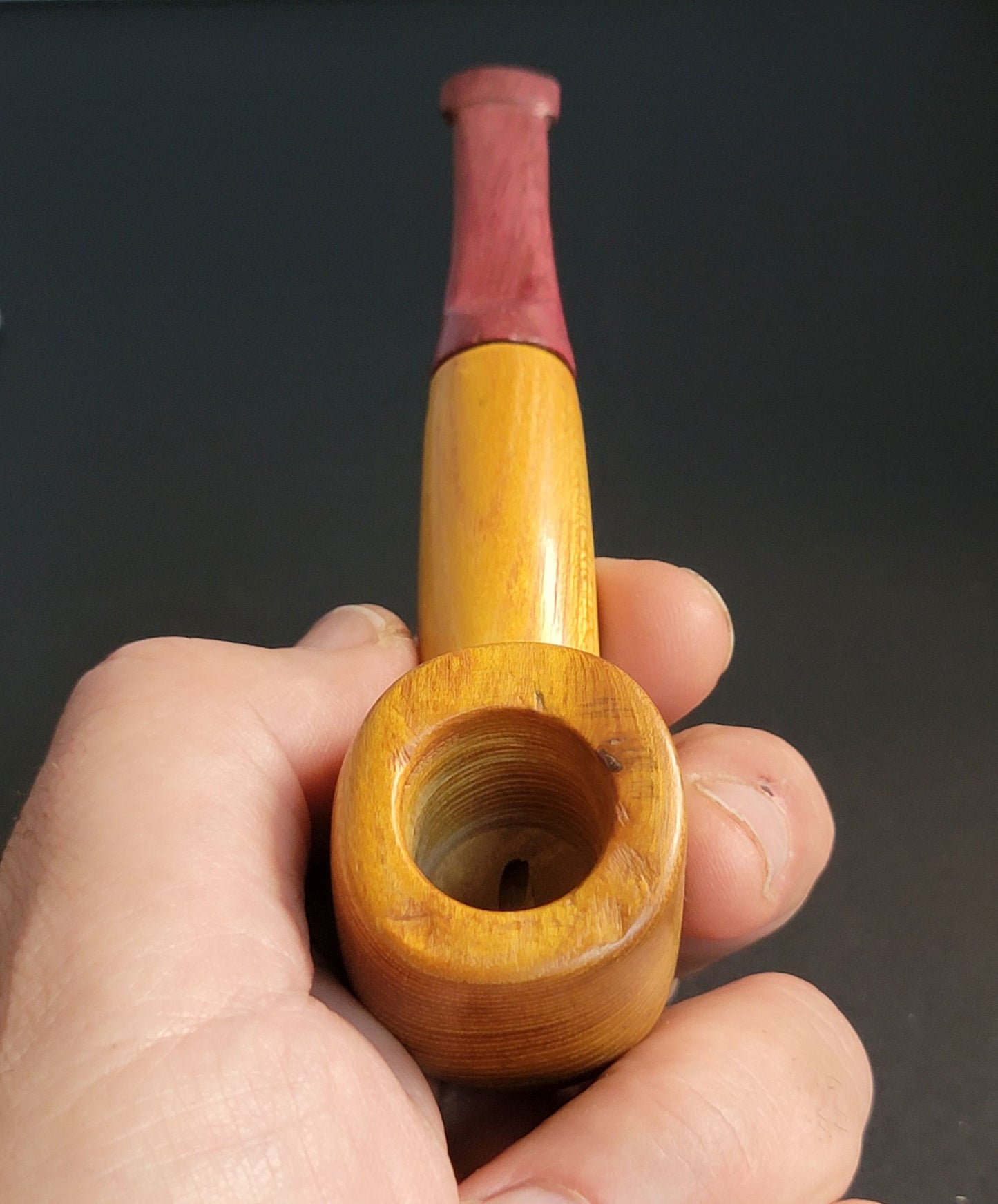 Nose warmer Osage orange with purpleheart stem