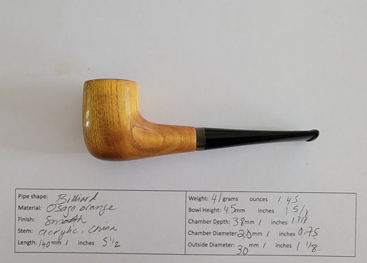 Osage orange classic Billiard Pipe