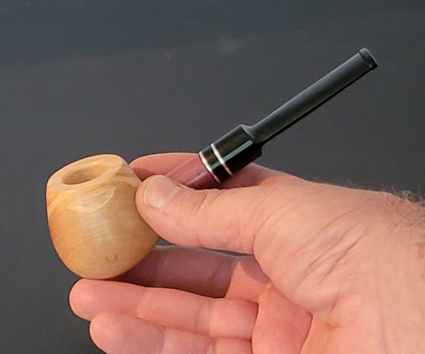 Olive Wood and Katalox Apple with Straight Stem (RA36)