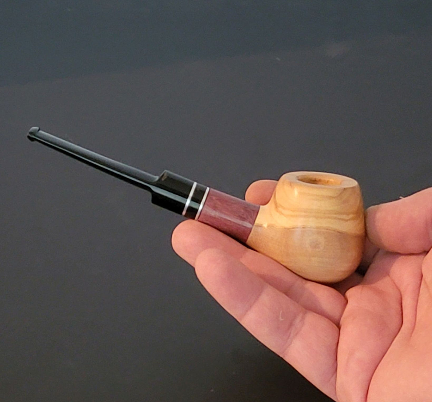Olive Wood and Katalox Apple with Straight Stem (RA36)