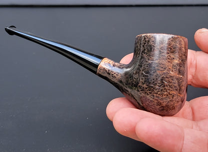 Ebonized Briar Bent Billiard (RA42)